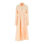 Lichtroze Wollen Jas, Stijlvol Model Jil Sander , Pink , Dames