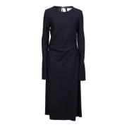 Blauwe Wollen Jurk Ss21 Jil Sander , Blue , Dames