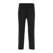 Zwarte polyester broek Jil Sander , Black , Heren