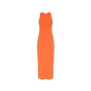 Mouwloze wollen jurk Jil Sander , Orange , Dames