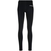 Zwarte Leggings met Logo Jil Sander , Black , Dames