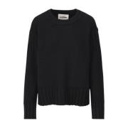 Ronde hals Gebreide trui Jil Sander , Black , Dames