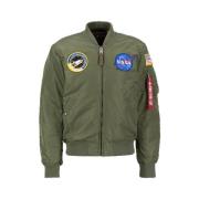 Nasa Ma-1 VF Vluchtjas Alpha Industries , Green , Heren