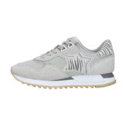 Witte Zebra Sneakers met Zilveren Sterren Atlantic Stars , Gray , Dame...