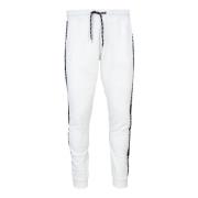 Heren Basic Sweathose met Zijstreep Carlo Colucci , White , Heren