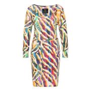 Stijlvol Alloverprint Jurk Carlo Colucci , Multicolor , Dames