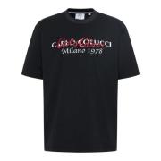 Oversized T-Shirt Carlo Colucci , Black , Heren