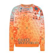 Oversize Bandana Sweatshirt De Chirico Carlo Colucci , Orange , Heren