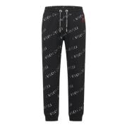 Davare Sweatpants met Tekstprints Carlo Colucci , Black , Heren