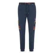 Unieke Cargo-Stijl Sweatpants Carlo Colucci , Blue , Heren