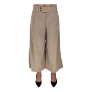 Comfortabele Beige Flare Broek Closed , Beige , Dames