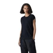 Zwarte mouwloze T-shirt voor vrouwen Closed , Black , Dames