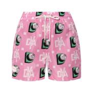 Shorts met logo Duvetica , Pink , Dames