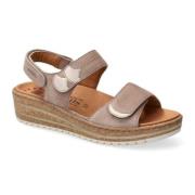 Stijlvolle platte sandalen voor de zomer Mephisto , Beige , Dames