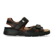 Leren herensandaal - Shark FIT Mephisto , Brown , Heren