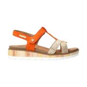 Elegante Marysol Sandaal met Brede Pasvorm Mephisto , Orange , Dames