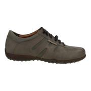 Donker Taupe Leren Herensneaker Mephisto , Gray , Heren