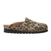 Dames Slipper/Clog - Bruin Jaguar Vilt Mephisto , Brown , Dames