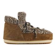 Bruine combinatie enkellaarsjes Moon Boot , Brown , Dames