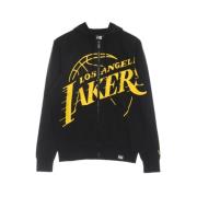 Lichtgewicht zip hoodie NBA vergrote logo New Era , Black , Heren