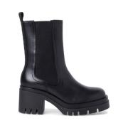 Zwarte gesloten booties voor dames Tamaris , Black , Dames