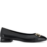 Zwarte Leren Ballerina`s Tamaris , Black , Dames