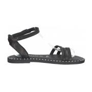 Platte Hak Sandalen Tamaris , Black , Dames