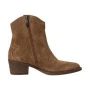 Leren laarzen met blokhak Tamaris , Brown , Dames