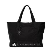 Stijlvolle Logo Shopper Tas Adidas by Stella McCartney , Black , Dames