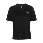 Zwarte TrueCasuals T-shirt met Logo Print Adidas by Stella McCartney ,...