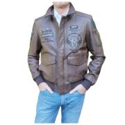 Leren pilotenjack Aeronautica Militare , Brown , Heren