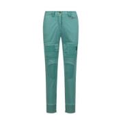 Cargo Pocket Pants Aeronautica Militare , Green , Dames