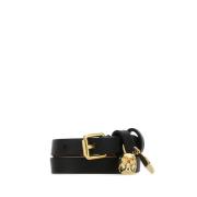 Smal Riem Leren Armband Alexander McQueen , Black , Dames