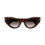 Iconische zonnebril - Cat-Eye stijl Alexander McQueen , Brown , Dames