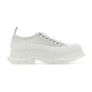 Witte Raffia Tread Slick Sneakers Alexander McQueen , White , Dames