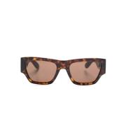 Bruine vierkante zonnebril Alexander McQueen , Brown , Heren