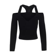 Statement Longsleeve Top Alexander McQueen , Black , Dames