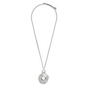 Oversized Hangerketting met Logo Bedel Alexander McQueen , Gray , Dame...