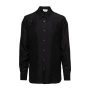 Zwarte overhemden Alexander McQueen , Black , Heren