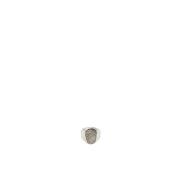Zilveren ring met logo gravure Alexander McQueen , Gray , Heren