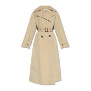 Katoenen trenchcoat Alexander McQueen , Beige , Dames