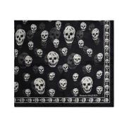 Skull Sjaal - Zwart/Ivoor - Wol Alexander McQueen , Black , Dames