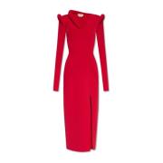 Geribbelde jurk Alexander McQueen , Red , Dames
