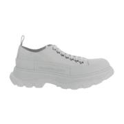 Witte Canvas Lage Sneakers Alexander McQueen , White , Dames