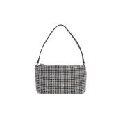 Middelgrote Rhinestone Pouch Hobo Tas - Wit Alexander Wang , White , D...