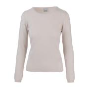 Ronde hals gekweek Allude , Beige , Dames