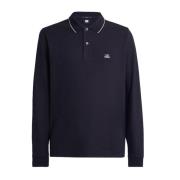 Slim Fit Polo Shirt met Lange Mouwen C.p. Company , Blue , Heren