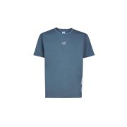 Orion Blue Korte Mouw T-shirt - Heren C.p. Company , Blue , Heren