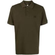 Klassieke Gestreepte Polo Shirt C.p. Company , Green , Heren