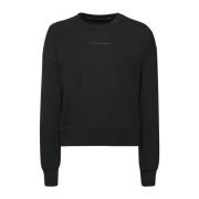 Zwarte Crop Sweatshirt, Ronde Hals, Lange Mouw Canada Goose , Black , ...